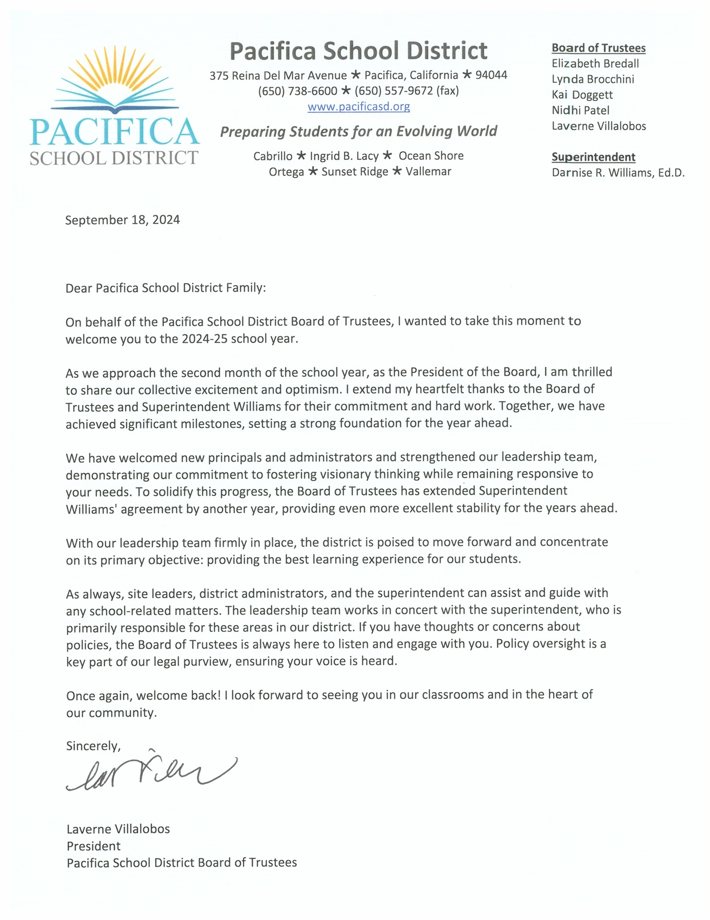President's 9/18/24 Message